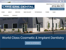 Tablet Screenshot of lakeeriedental.com